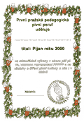Jet nevyplnn diplom pro Pijana roku 2000